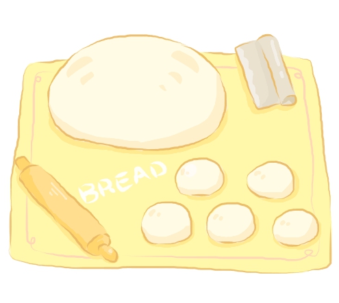焼きたてのクロワッサンのイラスト